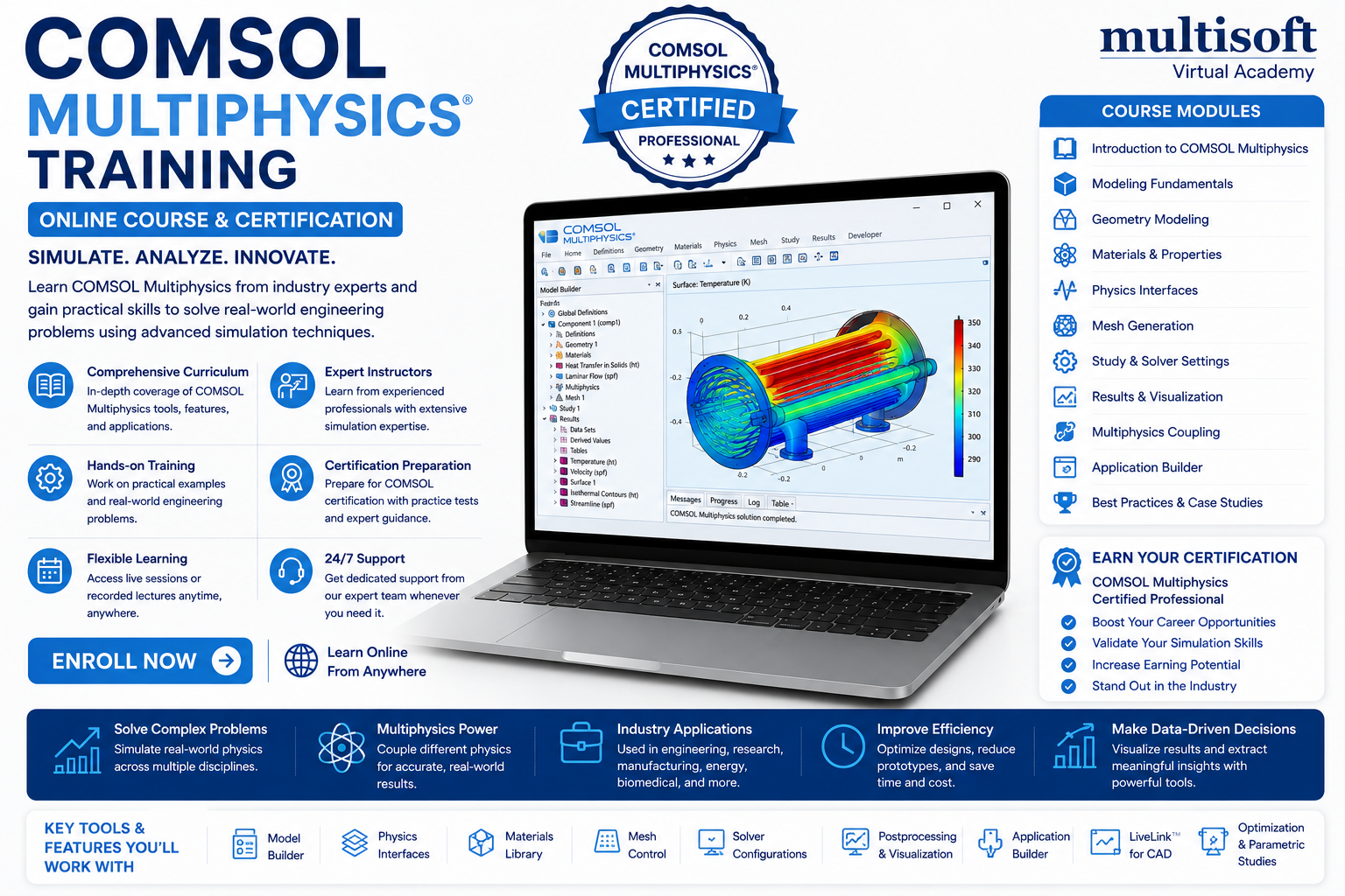 COMSOL Multiphysics: Learn Advanced Simulation Skills and Build a Successful Engineering Career