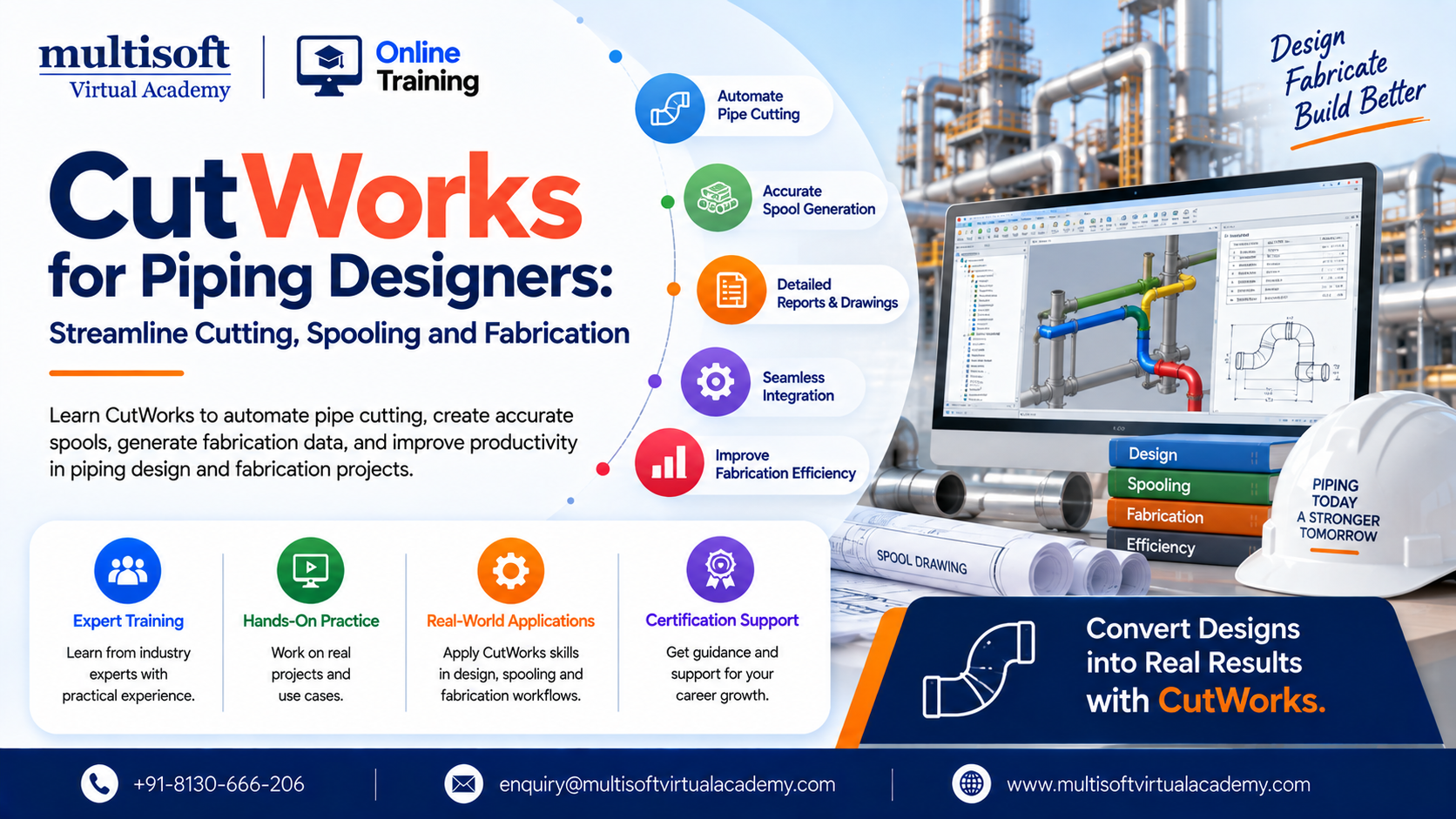 CutWorks for Piping Designers: Streamline Cutting, Spooling and Fabrication