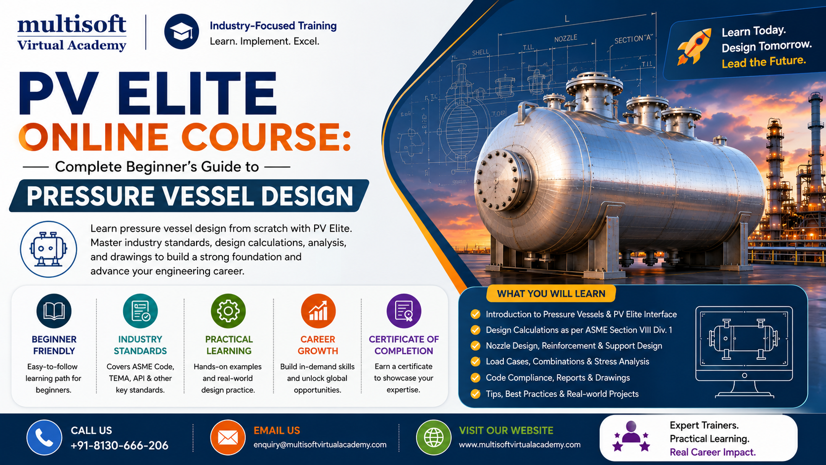 PV Elite Online Course Complete Beginner's Guide to Pressure Vessel Design